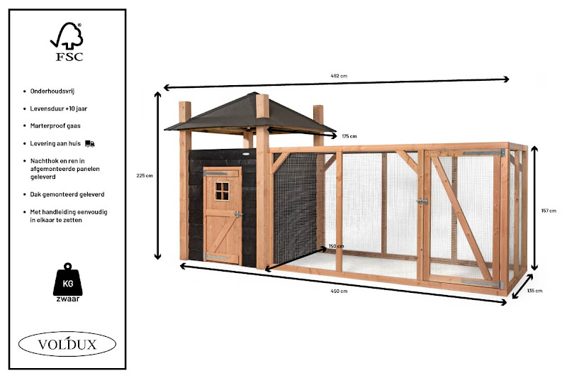 Voldux Kippenhok Hooiberg Niek XL
