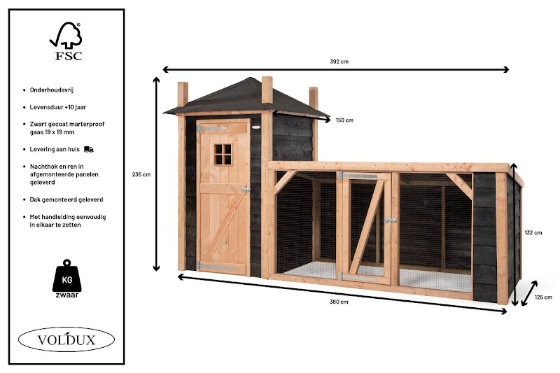 Voldux Kippenhok Hooiberg Gijs