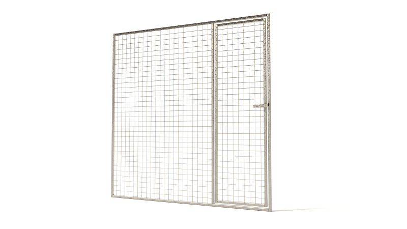 Los Draadpaneel Gegalvaniseerd met Deur  3 mm  B 175 x H 180 cm