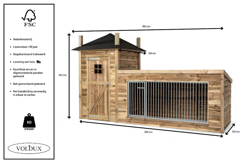 Voldux Hondenhok  Kennel Lize