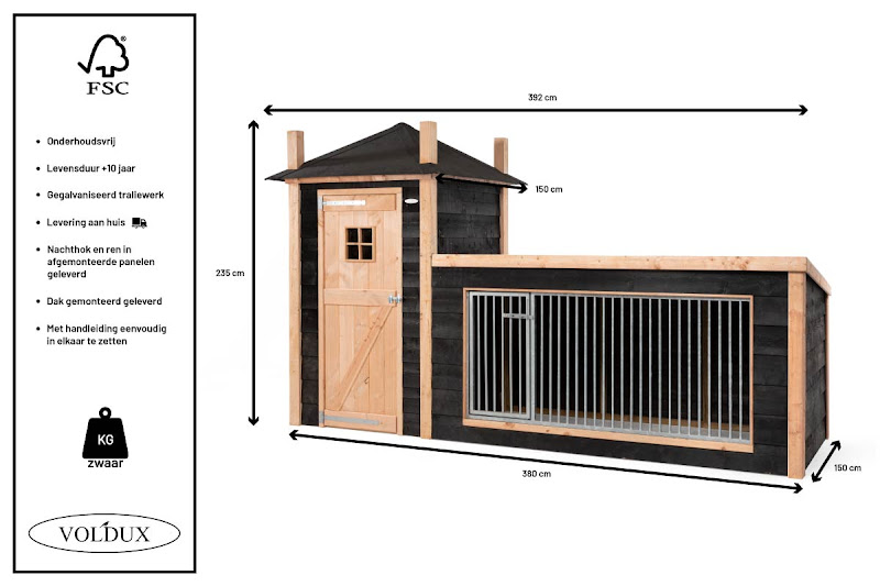 Voldux Hondenhok  Kennel Siem