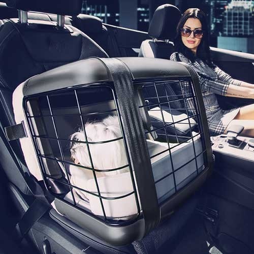 4Pets Caree Box Cool Grey voor Passagiersstoel of Achterbank