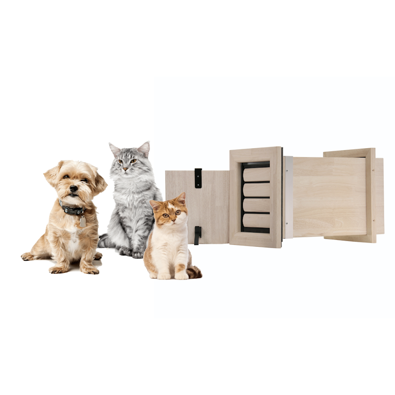 Tomsgates Houten Kattenluik  Hondenluik Nipper voor Muur  S