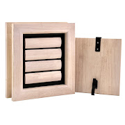 Tomsgates Houten Kattenluik  Hondenluik Nipper voor Deur tot 6 cm  Rubberwood  Wit geolied  S