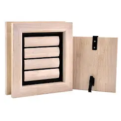 Tomsgates Houten Kattenluik  Hondenluik Nipper voor Deur tot 6 cm  Rubberwood  Wit geolied  S