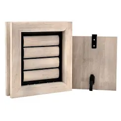 Tomsgates Houten Kattenluik / Hondenluik Nipper voor Deur | Rubberwood | Grijs geolied | S