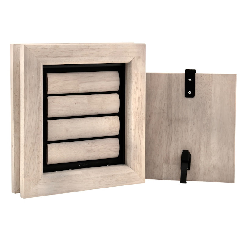 Tomsgates Houten Kattenluik  Hondenluik Nipper voor Deur tot 6 cm  Rubberwood  Grijs geolied  S