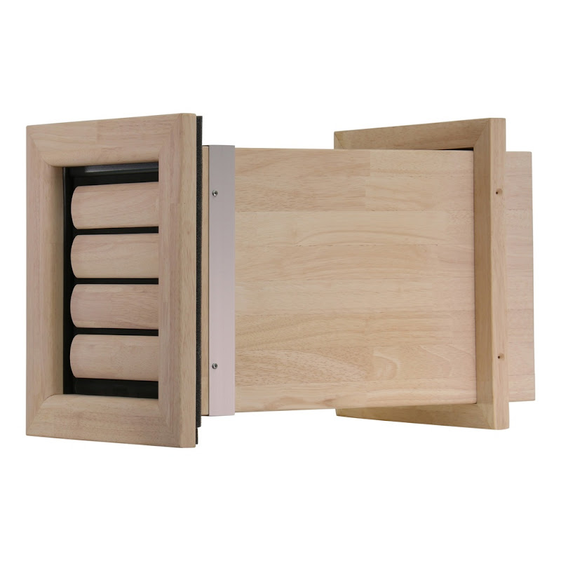 Tomsgates Houten Kattenluik  Hondenluik Nipper voor Muur tot 55 cm  Rubberwood  Wit geolied  S