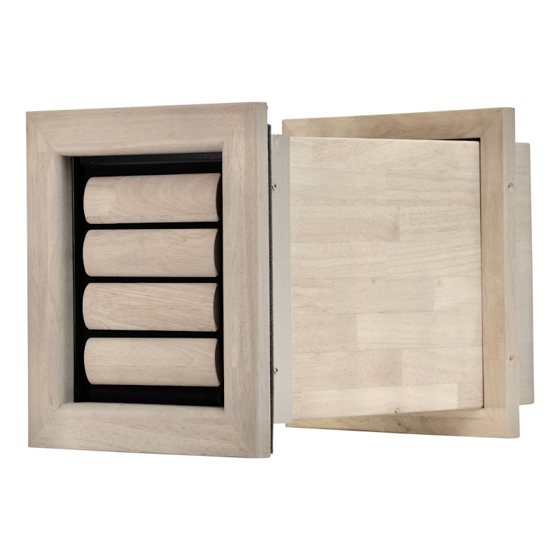 Tomsgates Houten Kattenluik  Hondenluik Nipper voor Muur tot 55 cm  Rubberwood  Grijs geolied  S