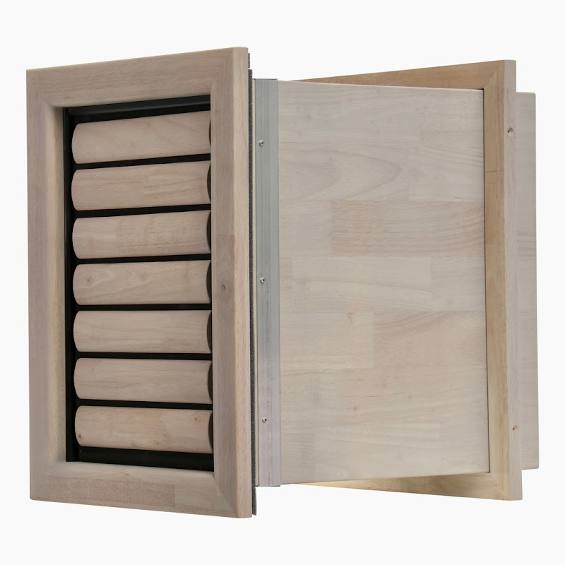 Tomsgates Houten Hondenluik Bouncer voor Muur tot 43 cm  Rubberwood  Grijs geolied  L