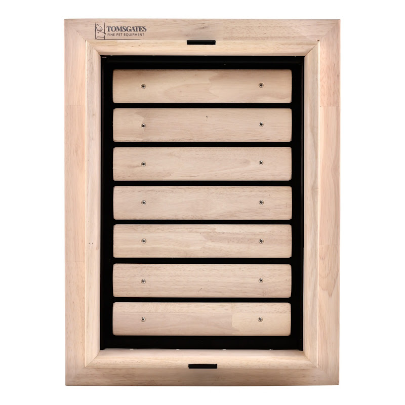 Tomsgates Houten Hondenluik Bouncer voor Deur tot 6 cm  Rubberwood  Wit geolied  L