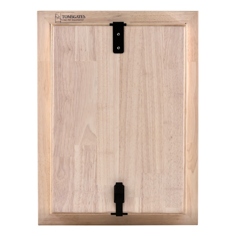 Tomsgates Houten Hondenluik Bouncer voor Deur tot 6 cm  Rubberwood  Wit geolied  L