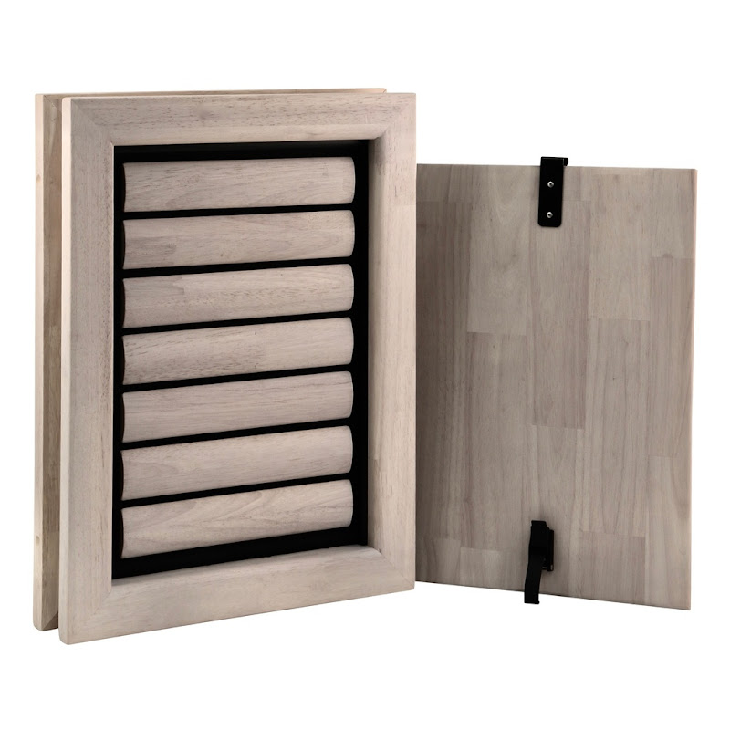 Tomsgates Houten Hondenluik Bouncer voor Deur tot 6 cm  Rubberwood  Grijs geolied  L