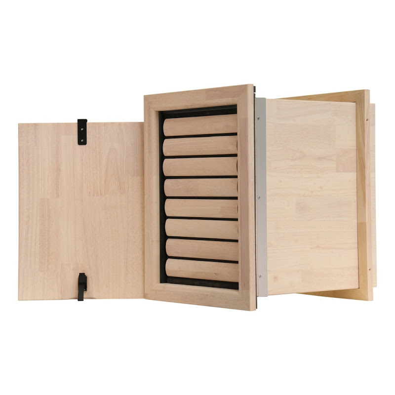 Tomsgates Houten Hondenluik Beethoven voor Muur tot 43 cm  Rubberwood  Wit geolied  XL