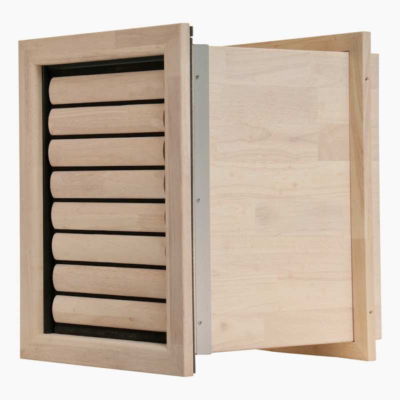 Tomsgates Houten Hondenluik Beethoven voor Muur tot 43 cm  Rubberwood  Wit geolied  XL