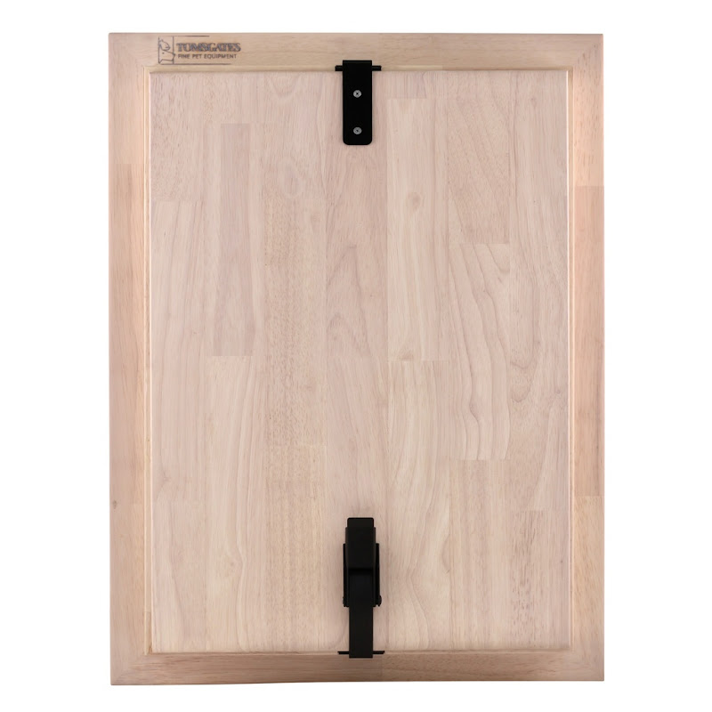 Tomsgates Houten Hondenluik Beethoven voor Deur tot 6 cm  Rubberwood  Wit geolied  XL