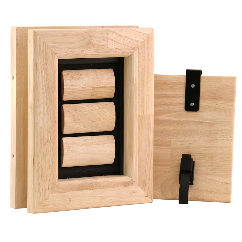 Tomsgates Houten Kattenluik Felix voor deur tot 6 cm  Rubberwood  Naturel  XS
