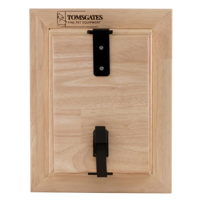 Tomsgates Houten Kattenluik Felix voor deur tot 6 cm  Rubberwood  Naturel  XS