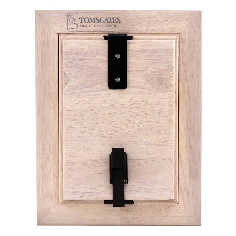 Tomsgates Houten Kattenluik Felix voor deur tot 6 cm  Rubberwood  Wit geolied  XS