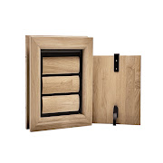 Tomsgates Houten Kattenluik Felix voor deur  Eik  Grijs geolied  XS