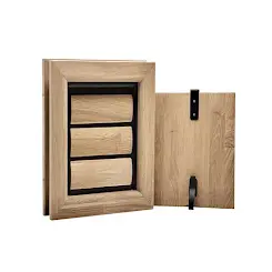 Tomsgates Houten Kattenluik Felix voor deur  Eik  Grijs geolied  XS