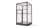 Aluminium vogelkooi Deluxe  13mm gaas  107 x 102 x 188 cm