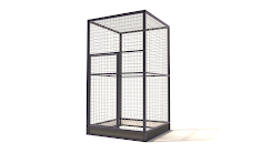 Aluminium vogelkooi Deluxe  13mm gaas  107 x 102 x 188 cm