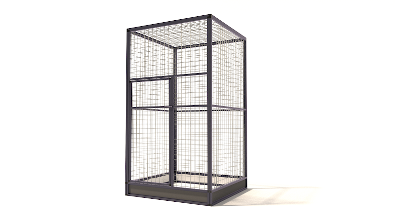 Aluminium vogelkooi Deluxe  13mm gaas  107 x 102 x 188 cm