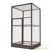 Aluminium vogelkooi Deluxe  50mm gaas  107 x 102 x 188 cm