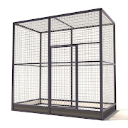 Aluminium vogelkooi Deluxe  13mm gaas  197 x 102 x 188 cm