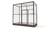 Aluminium vogelkooi Deluxe  13mm gaas  197 x 102 x 188 cm