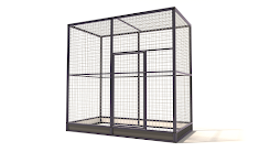 Aluminium vogelkooi Deluxe  13mm gaas  197 x 102 x 188 cm