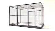 Aluminium vogelkooi Deluxe  13mm gaas  306 x 197 x 188 cm