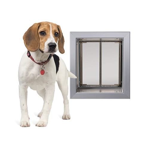 Plexidor Hondenluik voor Muur  Zilver  M