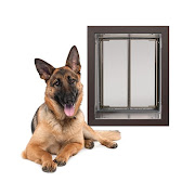 Plexidor Hondenluik voor Muur  Brons  L