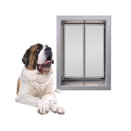 Plexidor Hondenluik voor Muur  Zilver  XL