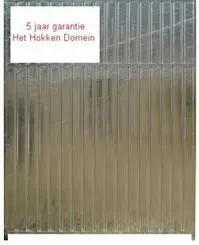Damwandpaneel volledig gesloten tot boven | 200 x 184 cm