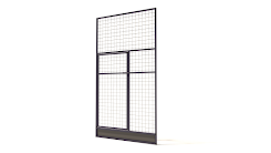 Aluminium Gaaspaneel met Deur en Morsrand | 50mm gaas | 102 x 186 cm