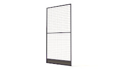 Aluminium Gaaspaneel met Morsrand | 50mm gaas | 90,2 x 186 cm