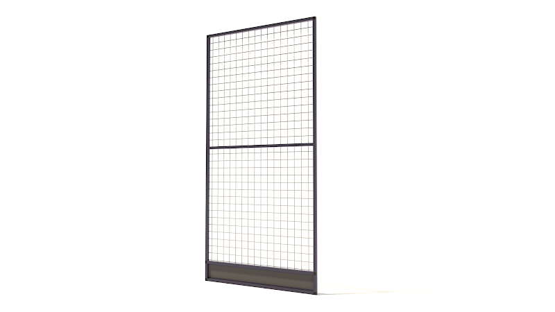 Aluminium Gaaspaneel met Morsrand  13mm gaas  102 x 186 cm