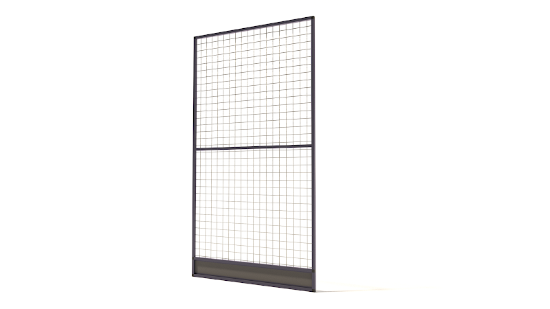 Aluminium Gaaspaneel met Morsrand  19mm gaas  102 x 186 cm