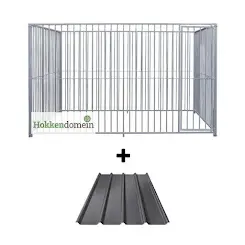 Hondenkennel Deur Rechts met Dak | 3 x 2 meter | S5 - P5