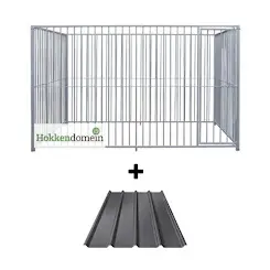 Hondenkennel Deur Rechts met Dak | 3 x 3 meter | S5 - P5