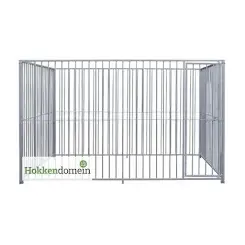 Hondenkennel Deur Links met Dak | 3 x 3 meter | S8 - P5