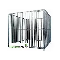 Hondenkennel Deur Rechts met Dak | 2 x 2 meter | S8 - P15