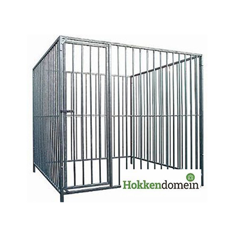 Hondenkennel Deur Links met Dak  2 x 2 meter  S8  P15