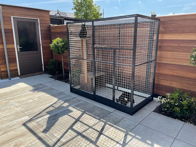 Aluminium Kattenren Deluxe  50mm gaas  102 x 197 x 188 cm