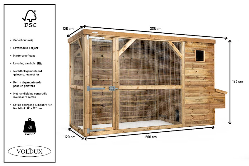 Voldux Kippenhok Toon Rechts
