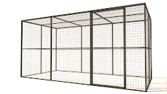 Aluminium Volière | 363 x 176 x 178 cm
