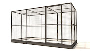 Aluminium Kippenren met morsrand | 363 x 176 x 193 cm